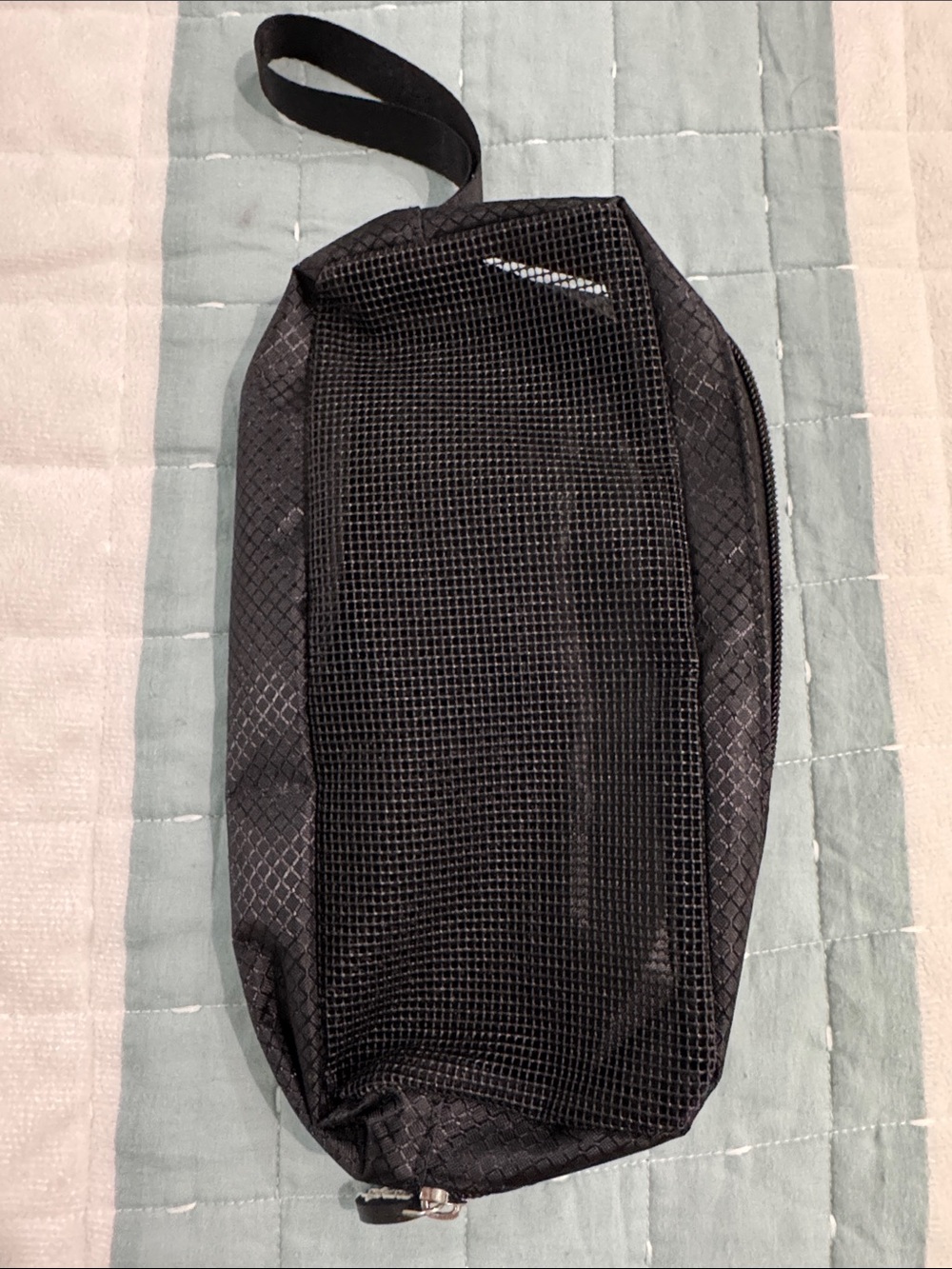 Black Mesh Travel Storage Pouch – Compact Organizer